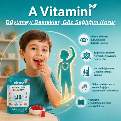 Vitsev™ Gelişim Destekleyici Multivitamin Gummy