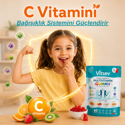 Vitsev™ Gelişim Destekleyici Multivitamin Gummy