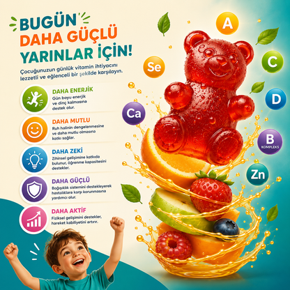 Vitsev™ Gelişim Destekleyici Multivitamin Gummy