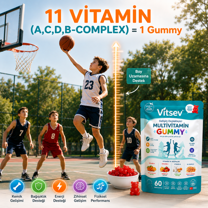 Vitsev™ Gelişim Destekleyici Multivitamin Gummy