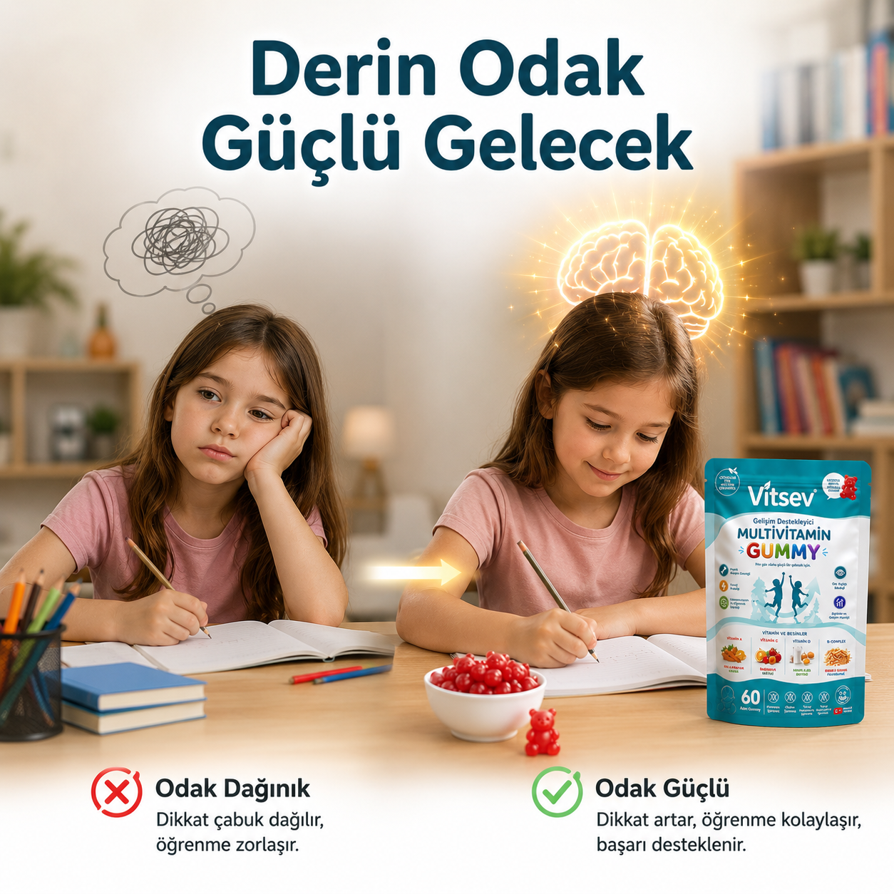 Vitsev™ Gelişim Destekleyici Multivitamin Gummy